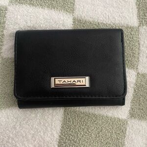 Tahari Black Wallet with identity protection